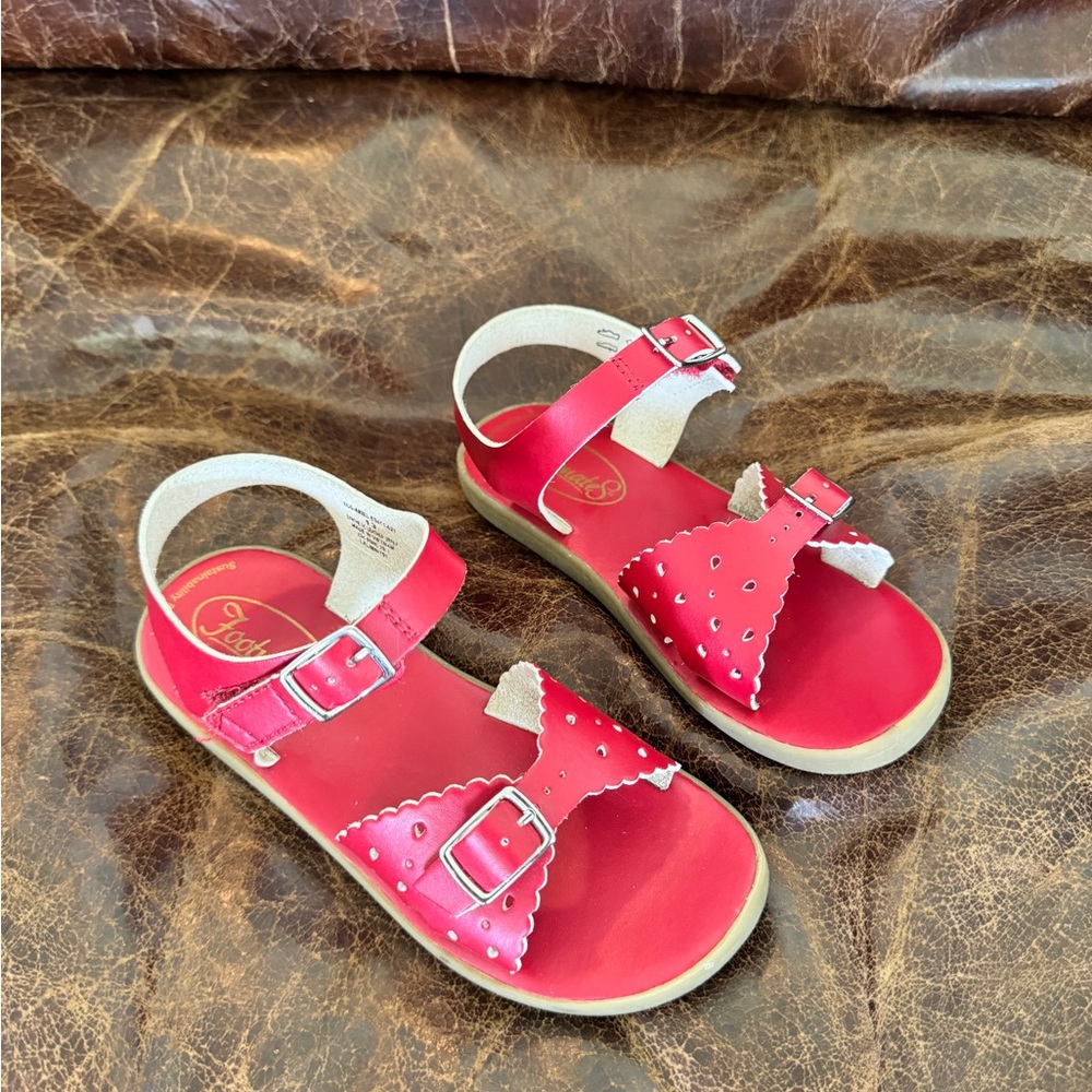 FootMates Red Sandals with Adjustable Straps